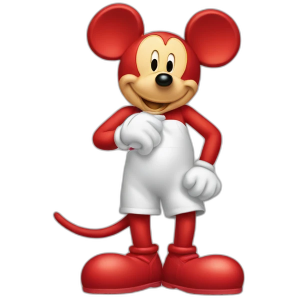 Red Micky Mouse emoji