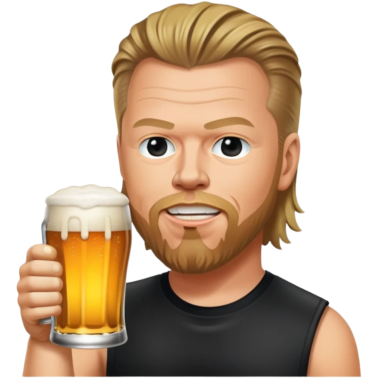 Hetfield drinks beer  emoji