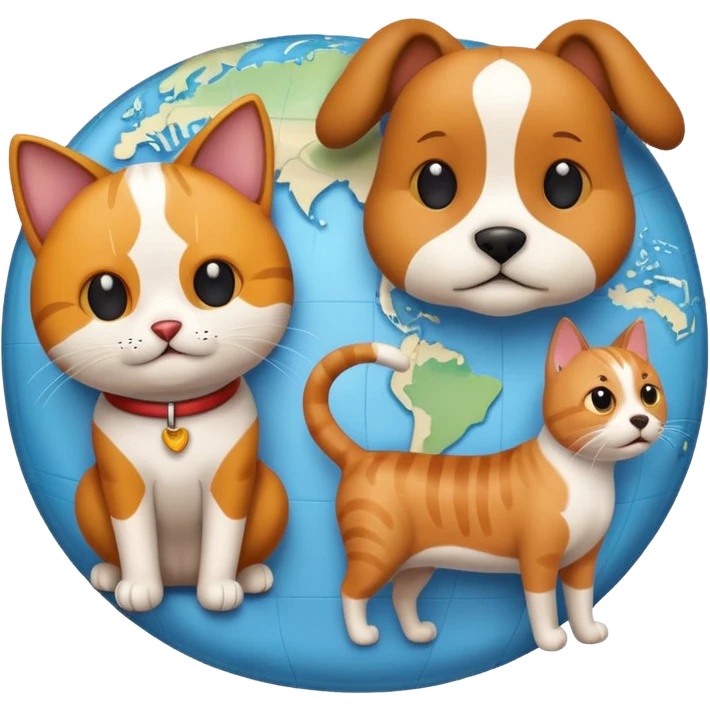 cat dog maps emoji
