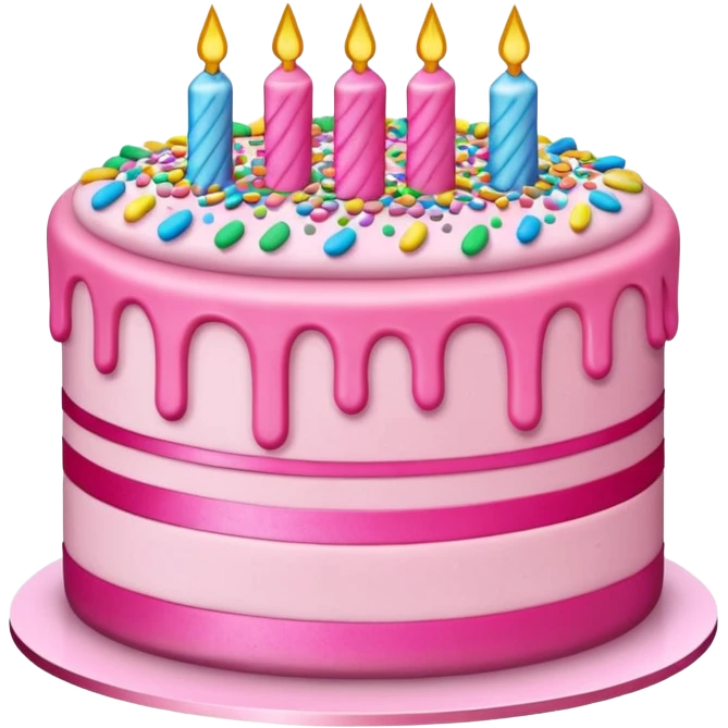 Glitter Pink Cake emoji