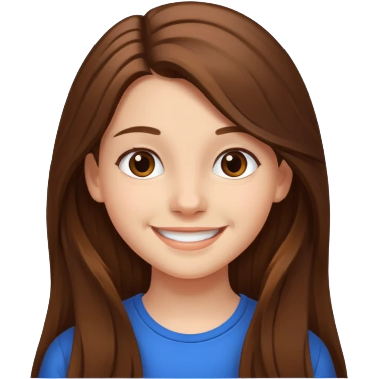 Дівчина з простими довгим волоссям 15 років волосся коричневе emoji