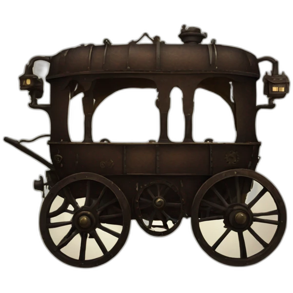 steampunk wagon sillouette emoji
