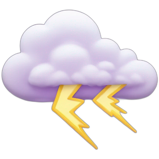 cloud, lightning, purple, the word Static emoji