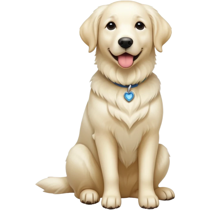 White   retriever  sitting emoji