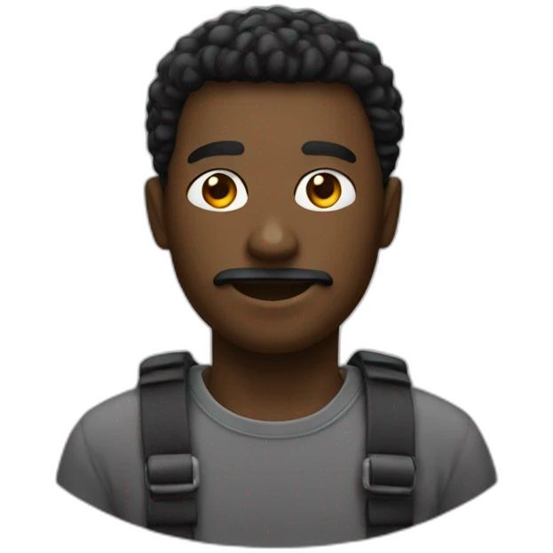 Homme noir qui tiens du coton emoji