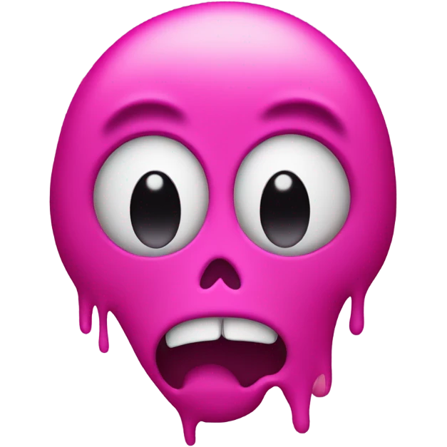 Hot pink ghost face emoji