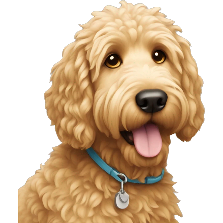 Golden doodle dog emoji