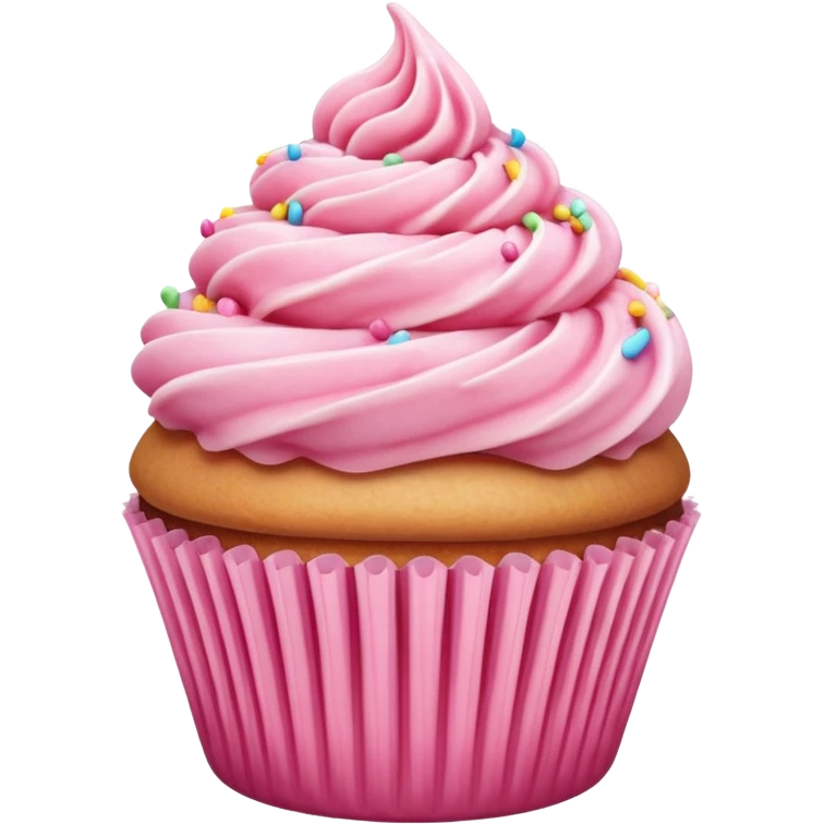Cupcake with pink icing emoji