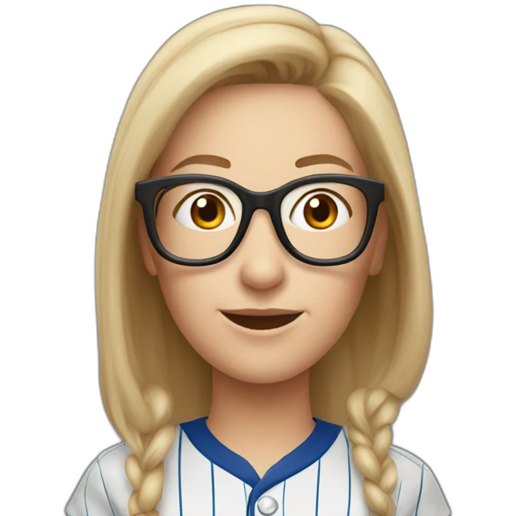Mom Mets fan with glasses emoji