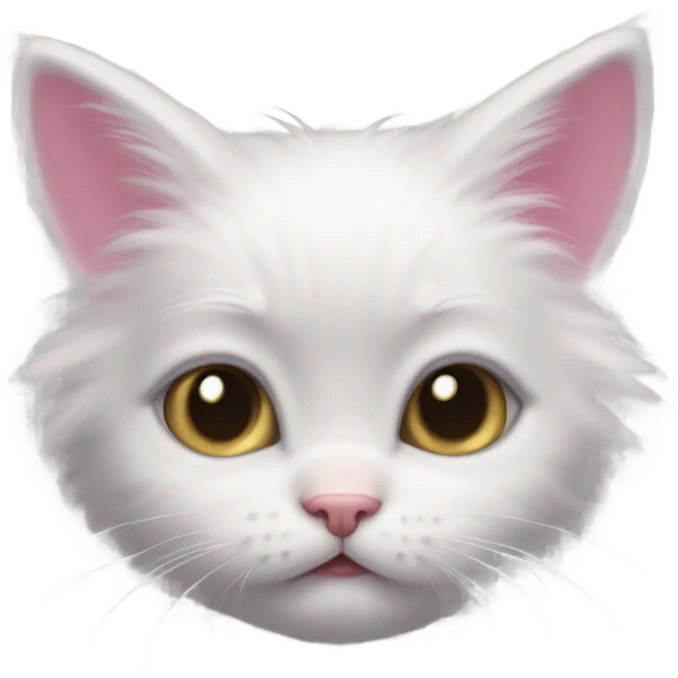 do a little kitten ashamed and cute  emoji