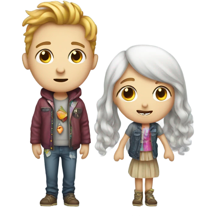 White boy with crazy clothes loving a girl extremely hard  emoji