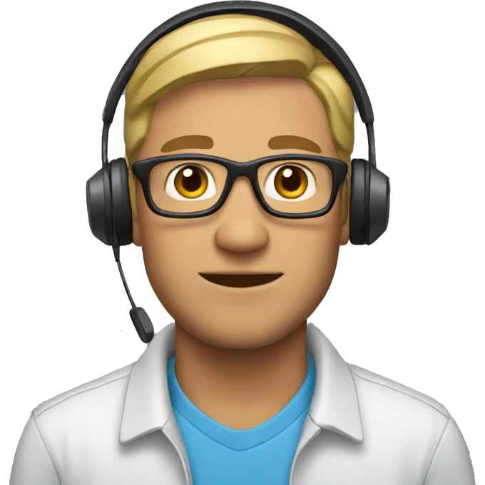 man with headset emoji