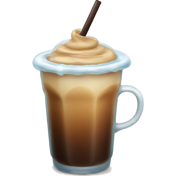 Cute iced coffee emoji