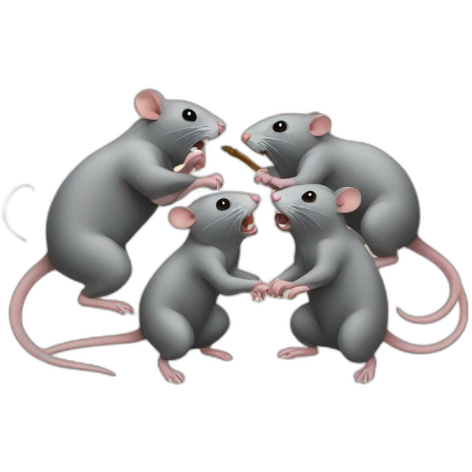 group of muslim rats fighting emoji