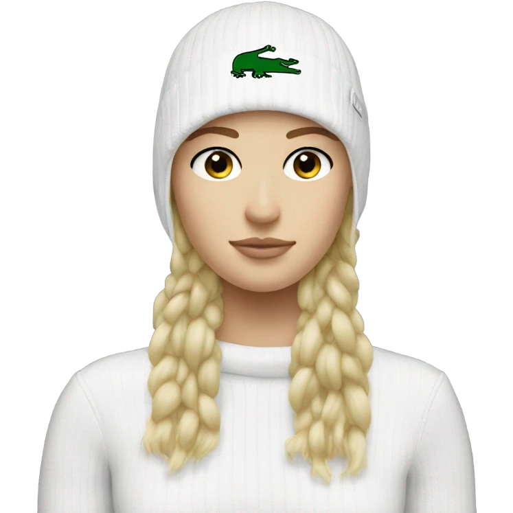 Lacoste black balaclava white girl emoji
