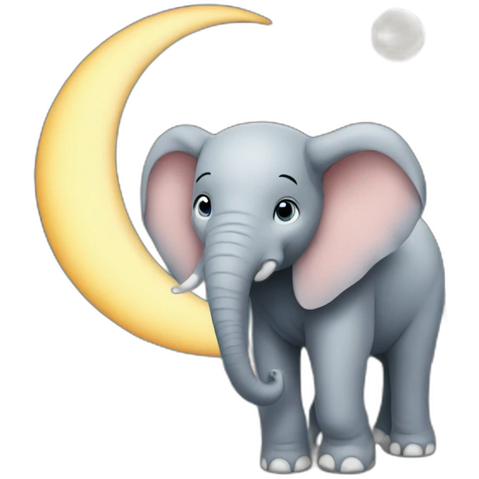 elephant on the moon emoji