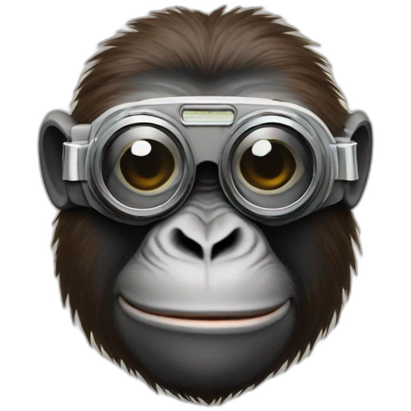 ape with camera goggles emoji