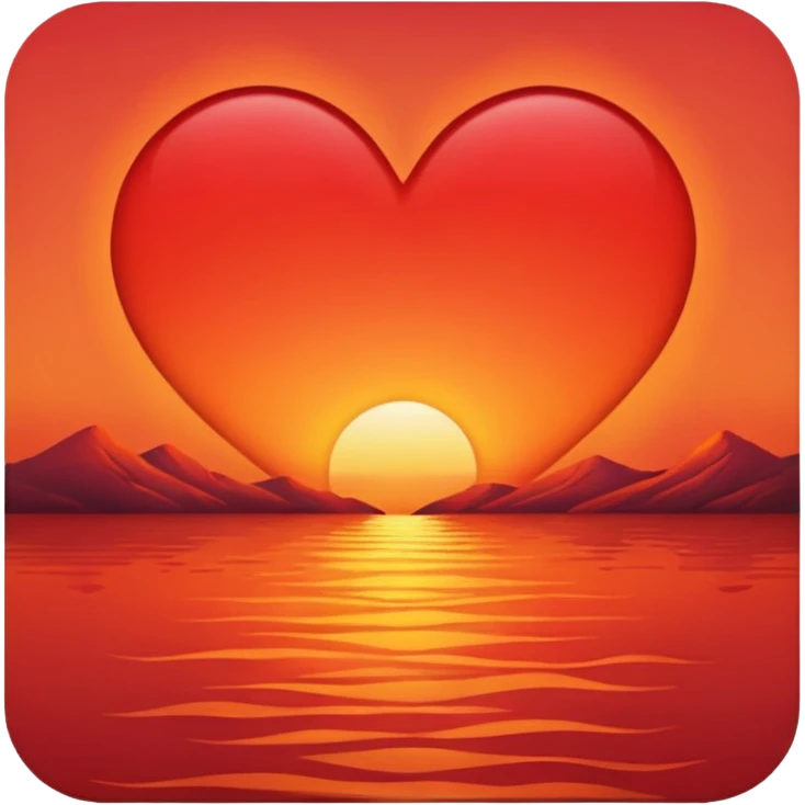 Sunset heart emoji