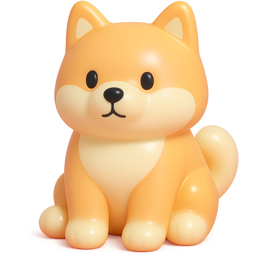 shiba inu, sitting emoji