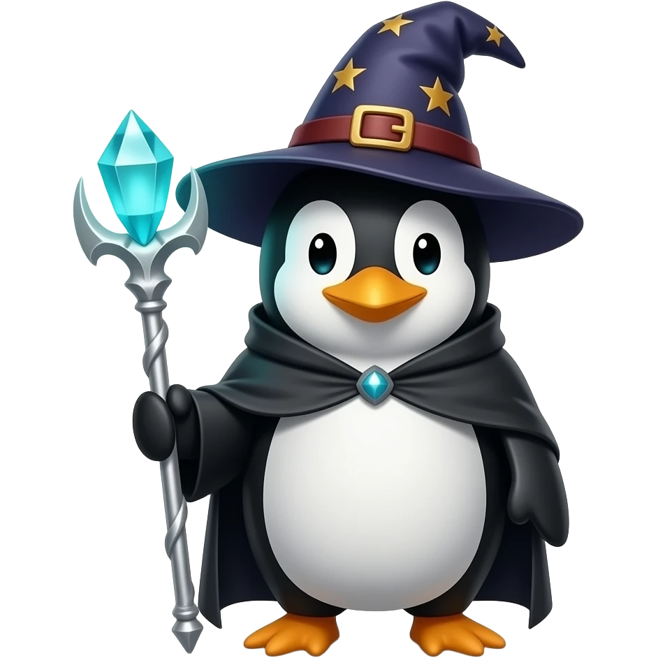 Penguin Wizard emoji