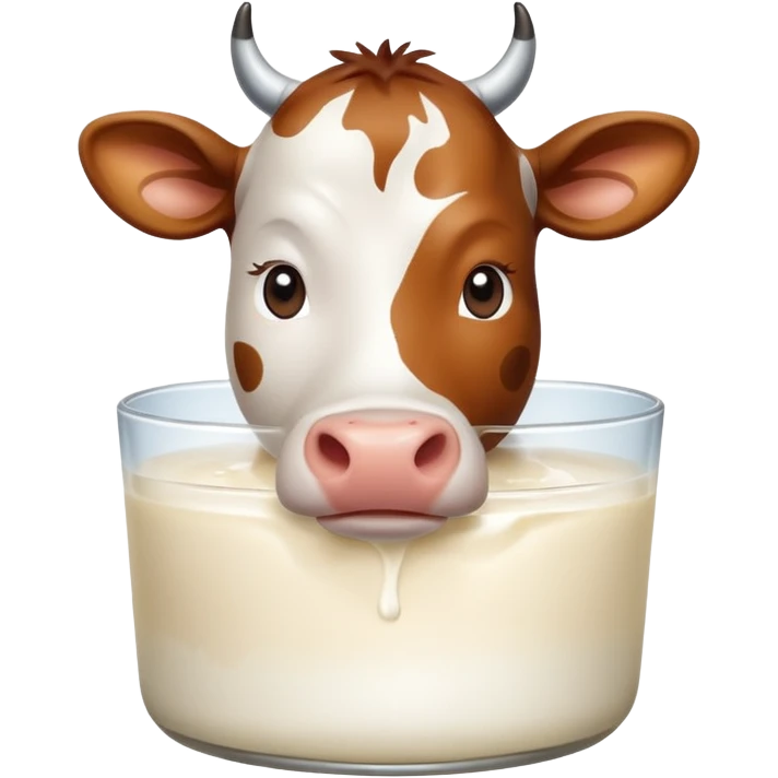 cow in a milk emoji