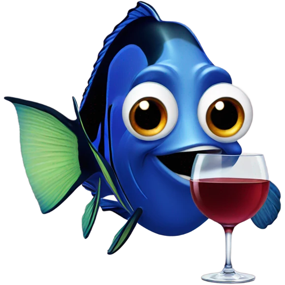 nemo drinking wine  emoji