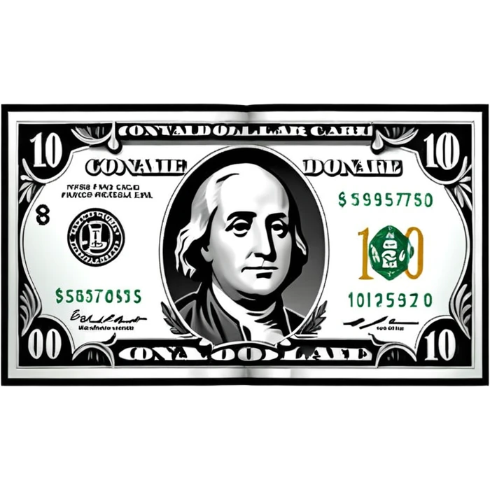 Cokaine dollar bill emoji