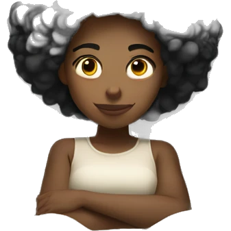 Light skinned Black girl under her covers watching Netflix at night emoji