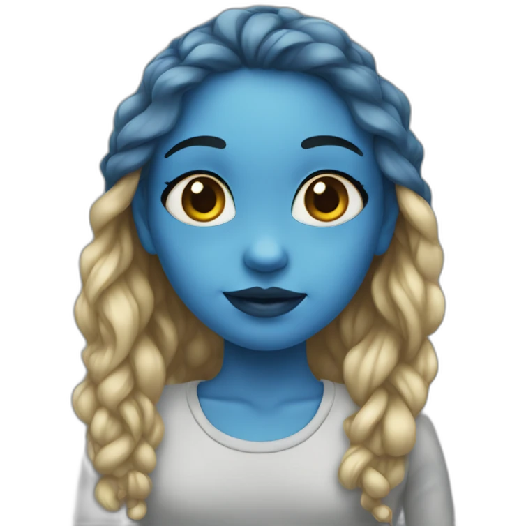 girl with blue skin emoji