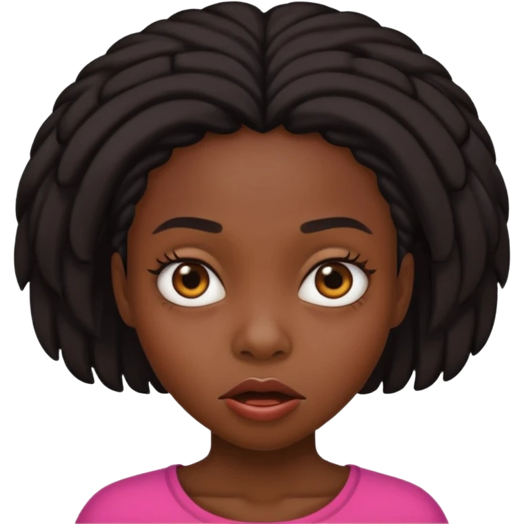 wtf face black girl emoji