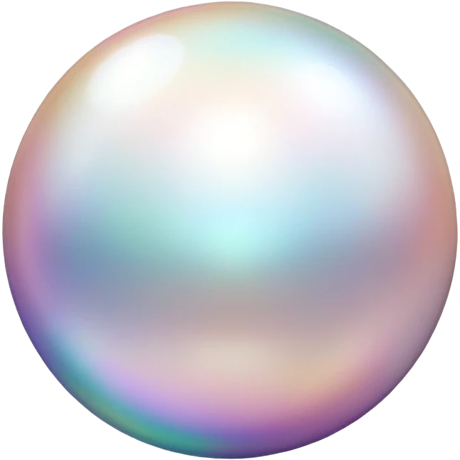 Round pearl gemstone with shimmering iridescent surface emoji