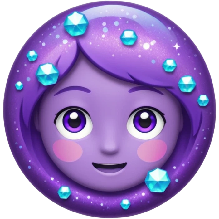 glitter purple and cian !  emoji