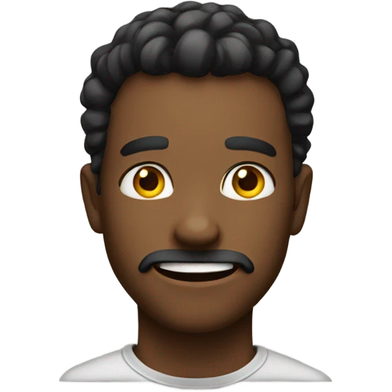 Overly intense smile emoji