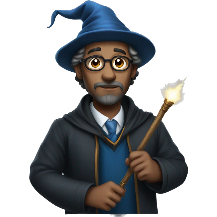 men with wand, professor, ravenclaw emoji