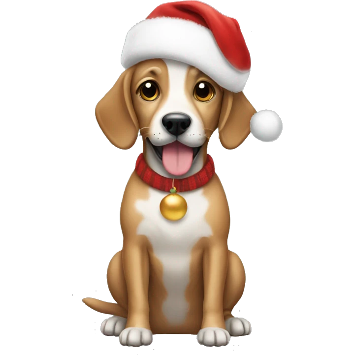 Dog christmas emoji