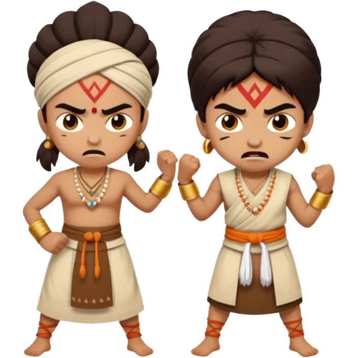 brother and sister fighting indian culture emoji