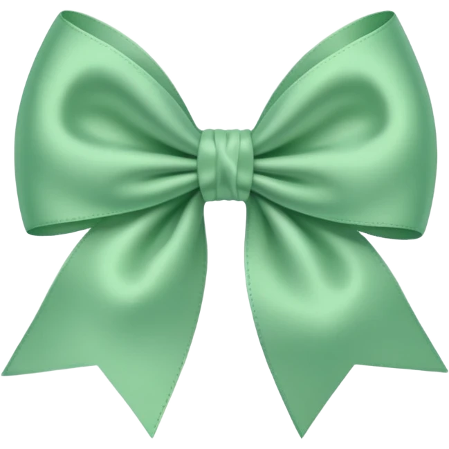 Moño verde pastel emoji