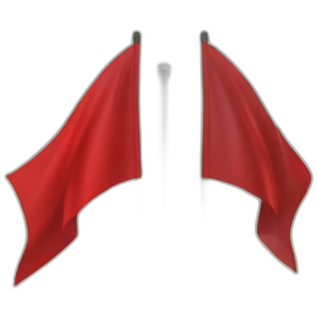 Blanck and red flag with an indio emoji