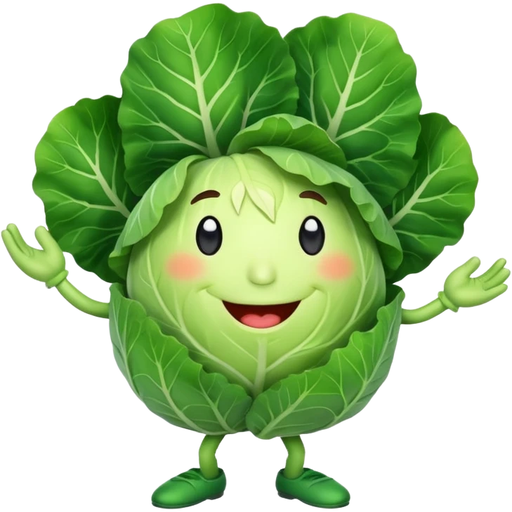 A cabbage dancing  emoji