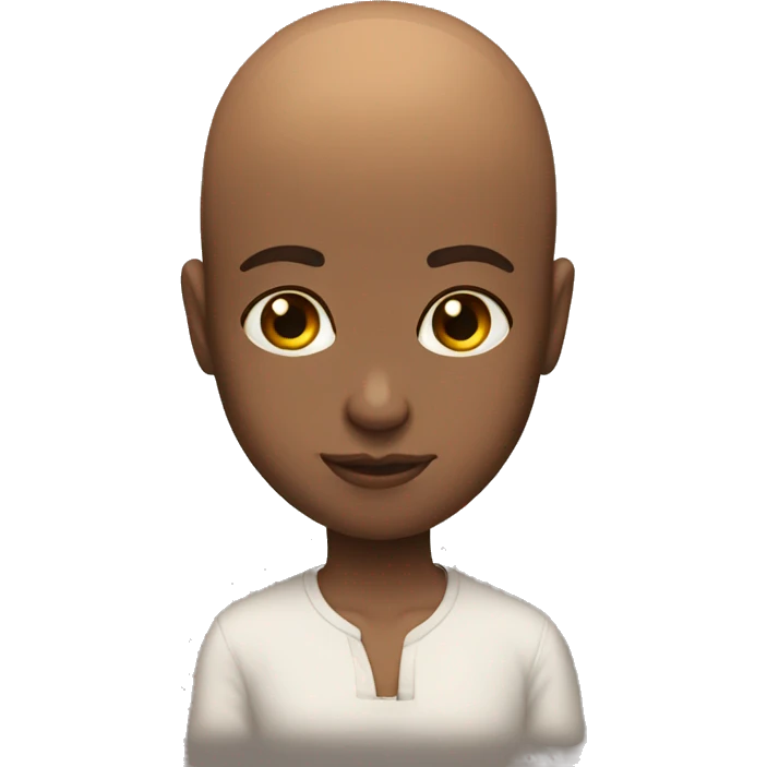Bald man kissing brown haired girl emoji