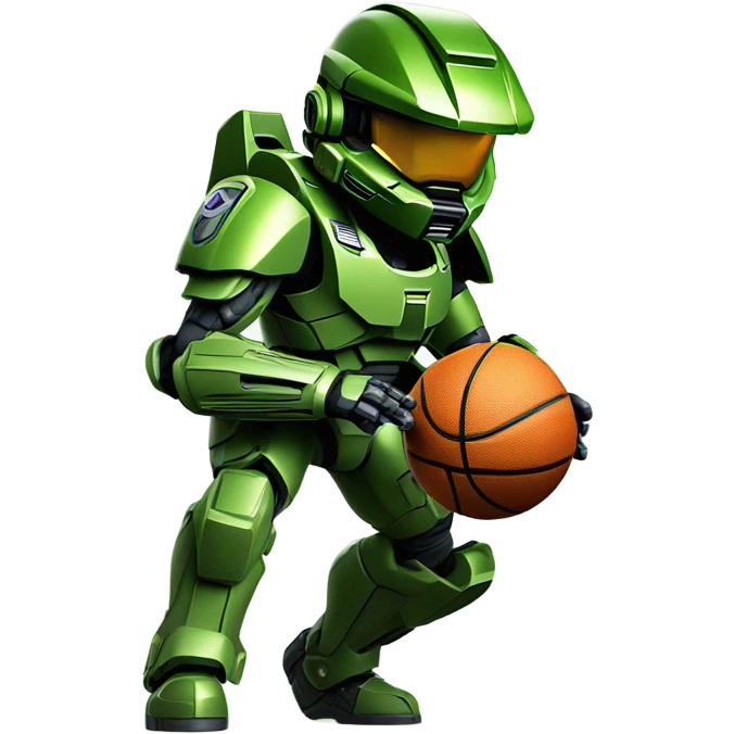 Master chief playing basketball emoji