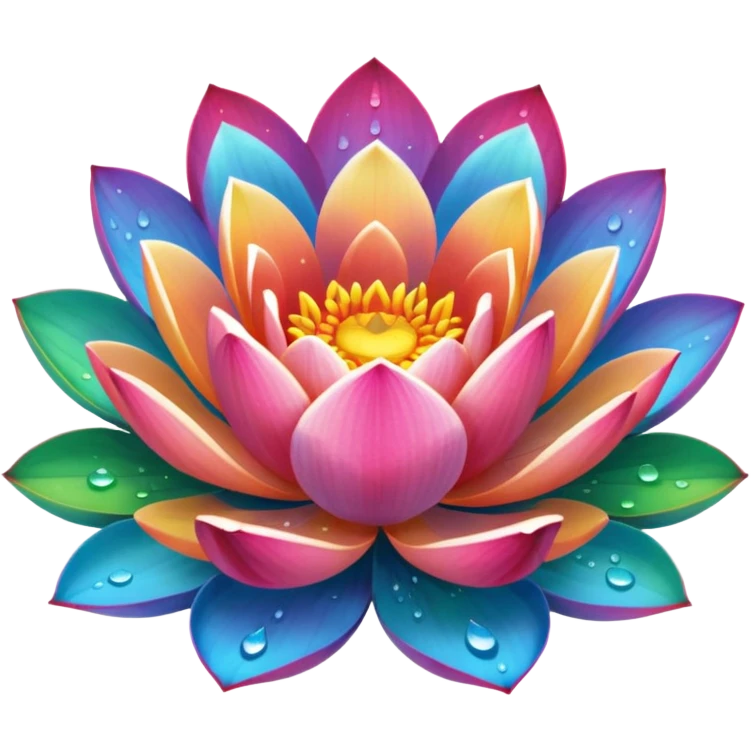 Rainbow lotus emoji