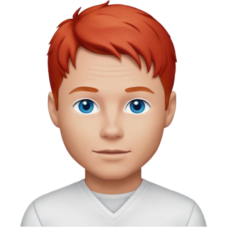 Brian Littrell blue eyes, red hair, white outfit emoji