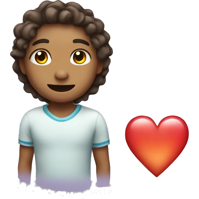 Cute energy heart emoji