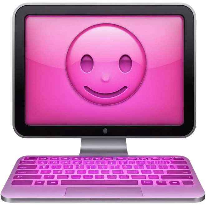 make a computer with pink tones

 emoji