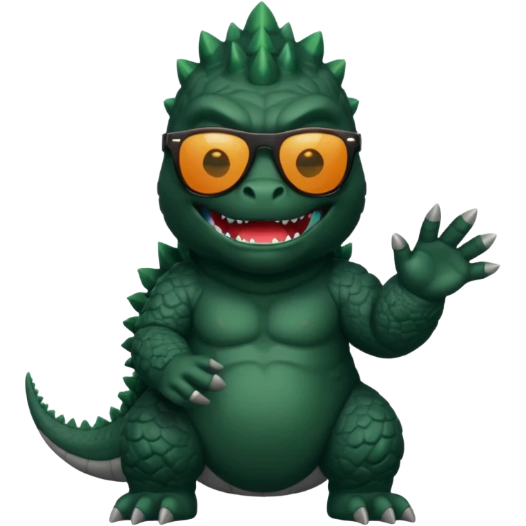 Godzilla wearing sunglasses emoji