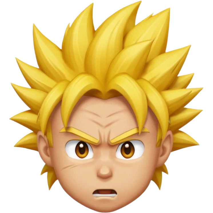 A super Saiyan Goku head emoji emoji