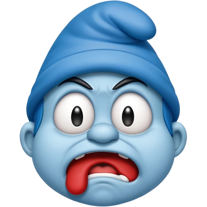 angry smurf  emoji
