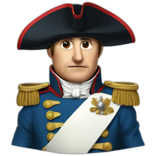 Napoleon with hat emoji