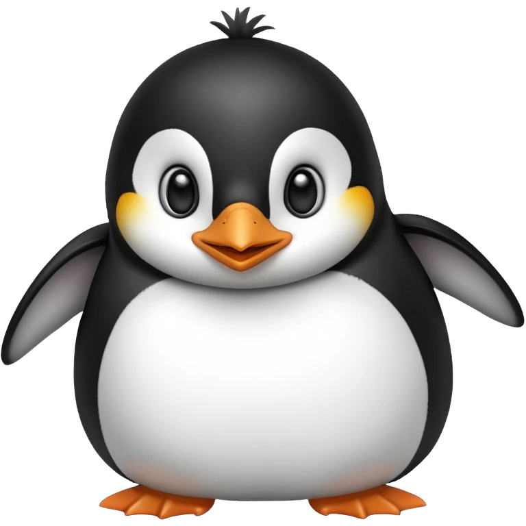 
a Penguin smiling with eyes emoji